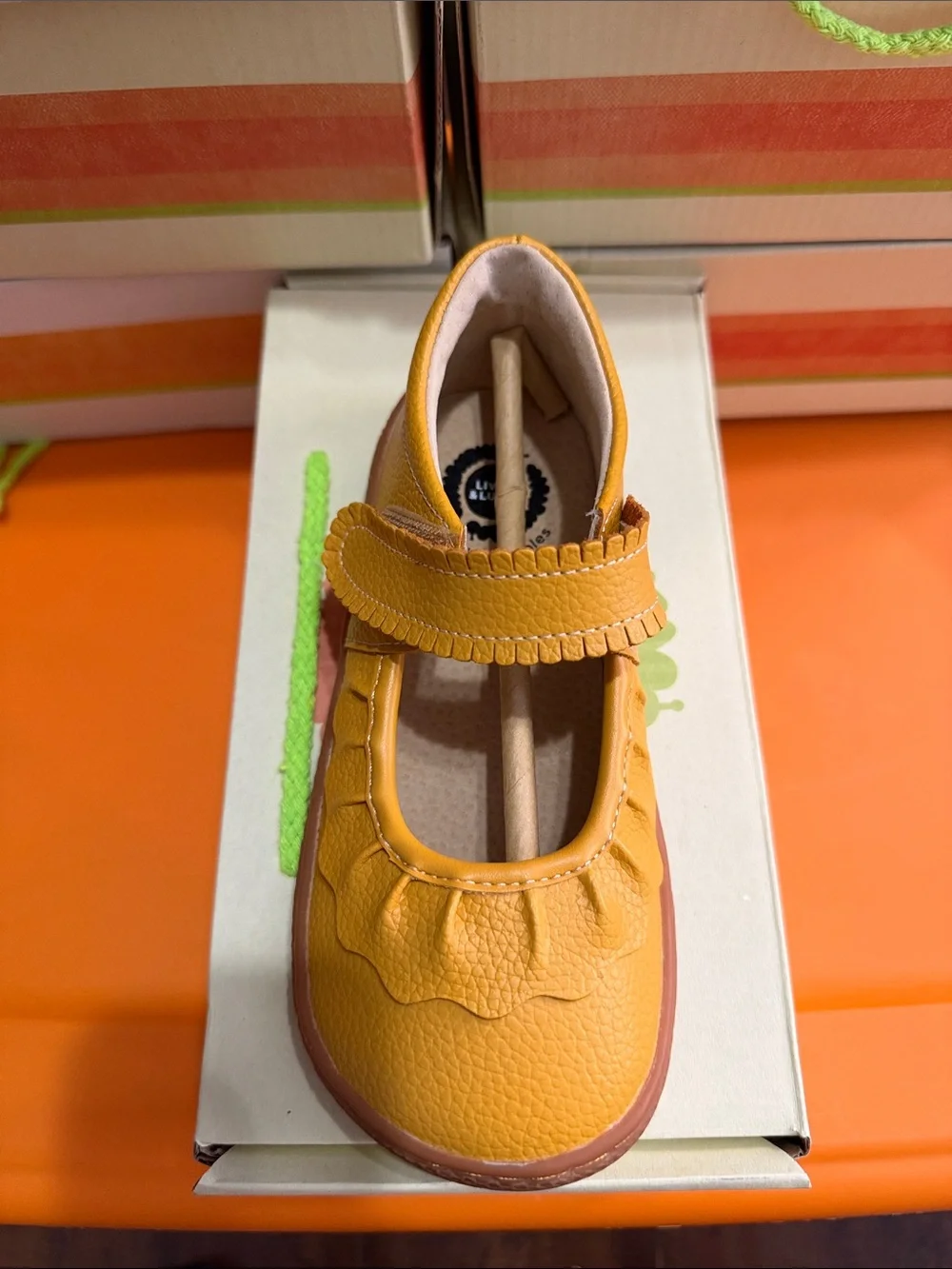 Livie & Luca Butterscotch Ruffle Mary Jane Shoe